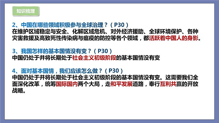 第二单元 世界舞台上的中国（知识梳理）——2022-2023学年部编版道德与法治九年級下冊单元综合复习課件PPT第5页
