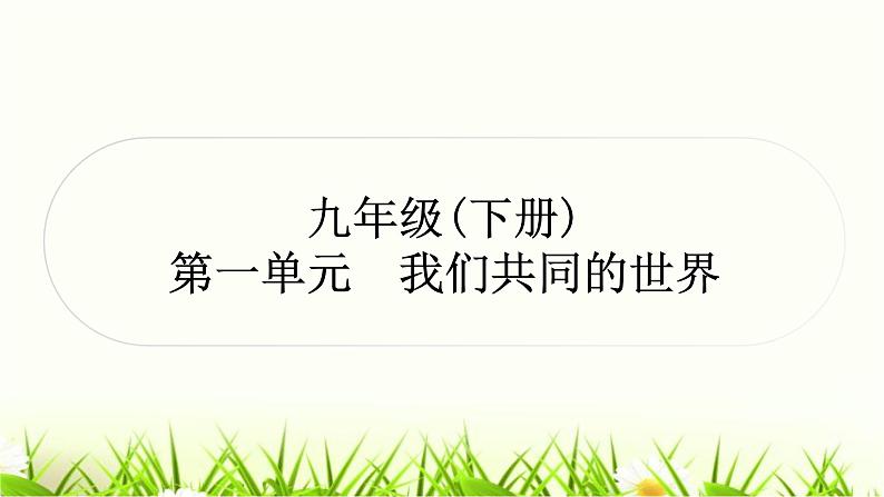 中考道德与法治复习九年级下册第一单元我们共同的世界作业课件第1页