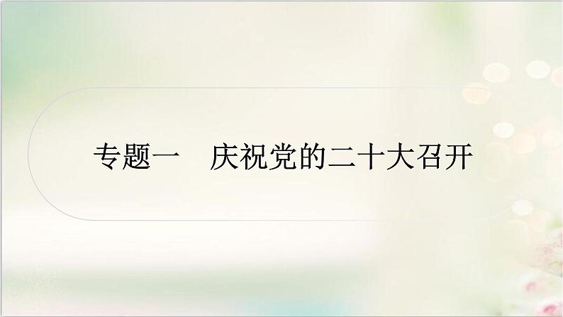 中考道德与法治复习专题一庆祝党的二十大召开教学课件02
