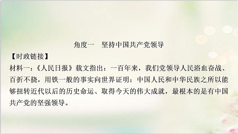 中考道德与法治复习专题一庆祝党的二十大召开教学课件06