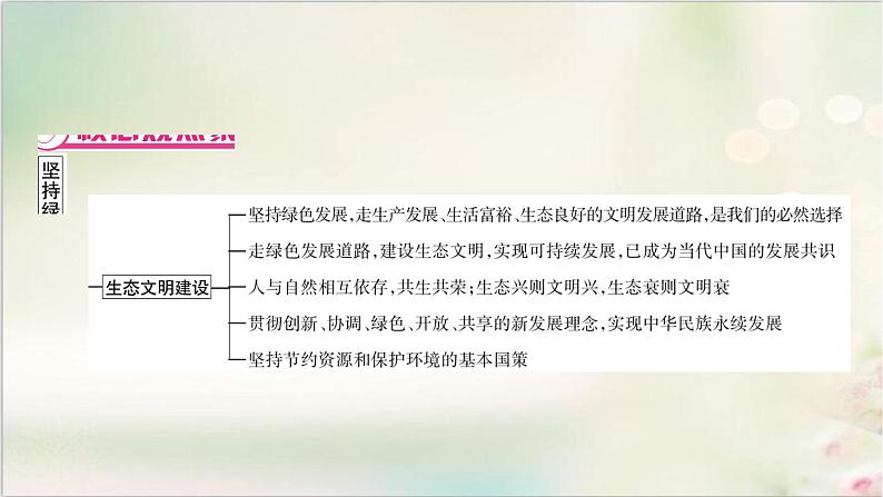 中考道德与法治复习专题四坚持绿色发展建设美丽中国教学课件第2页