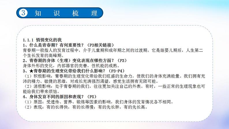 中考道德与法治一轮复习考点讲解与训练课件 青春时光(含答案)第5页