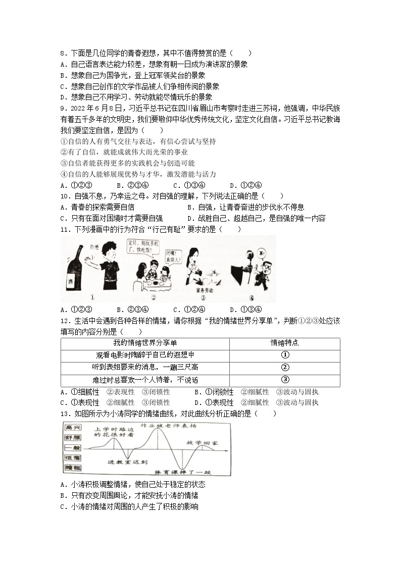 广东省湛江市徐闻县2022-2023学年七年级下学期期中道德与法治试题02