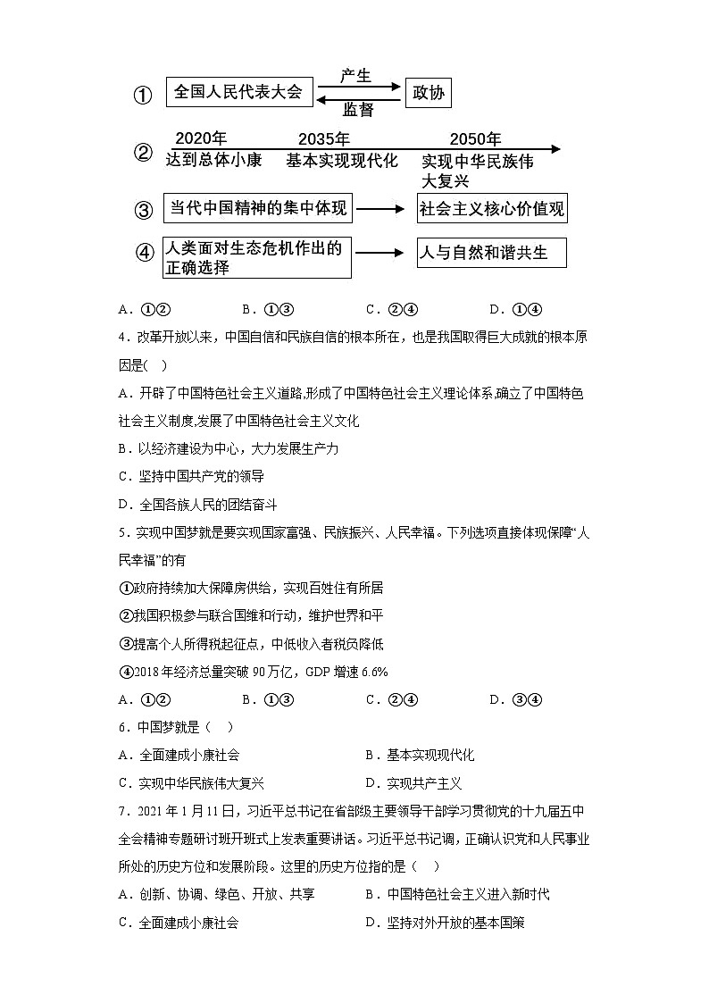 8.1我们的梦想拔高练习部编版道德与法治九年级上册02