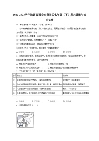 2022-2023学年陕西省西安市莲湖区七年级（下）期末道德与法治试卷（含解析）