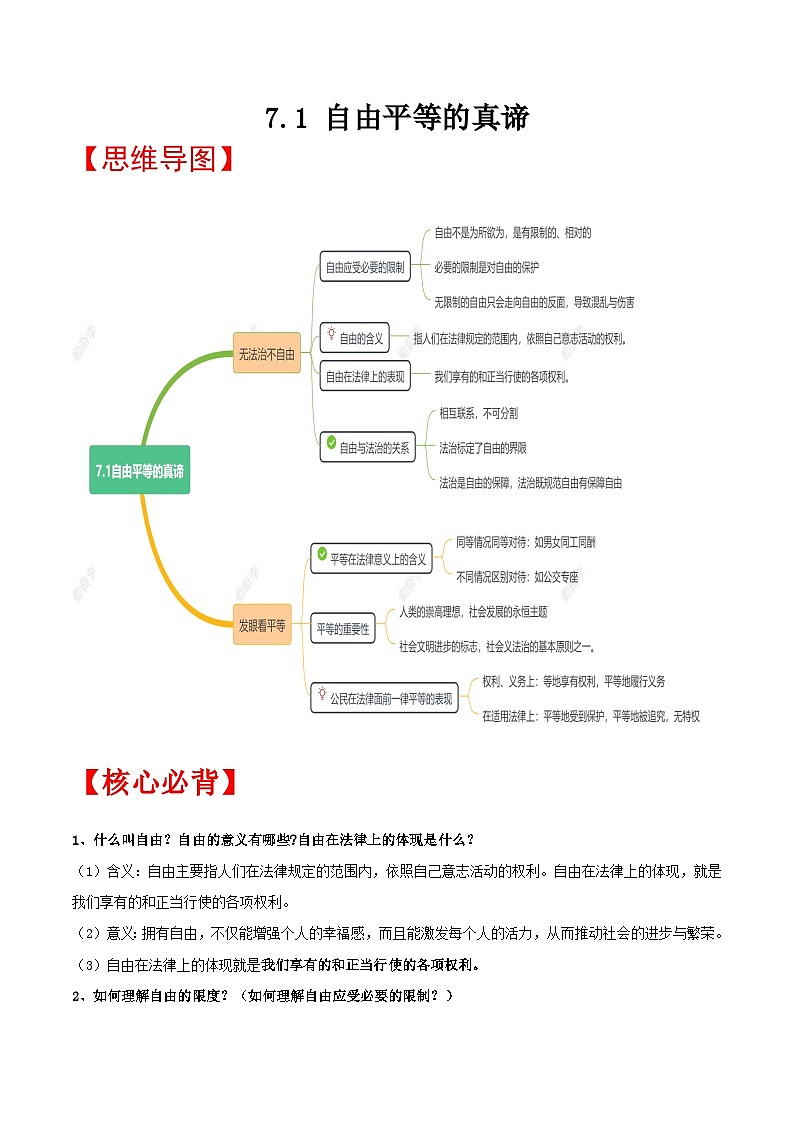 7.1 自由平等的真谛第1页
