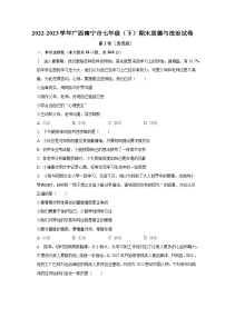 2022-2023学年广西南宁市七年级（下）期末道德与法治试卷（含解析）