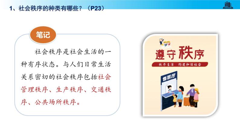 部编版道法八年级上册 3.1 维护秩序 同步课件+同步教案07