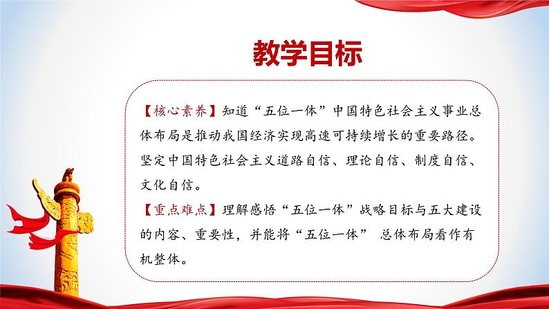 《习近平新时代中国特色社会主义思想》 学生读本 (初中)3.1 统筹推进“五位一体”总体布局 同步课件+同步教案+视频素材02