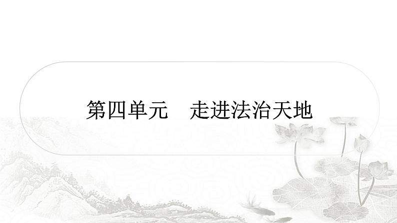 中考道德与法治复习七年级下册4第四单元走进法治天地课件第1页