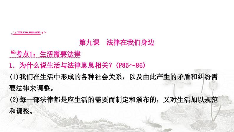 中考道德与法治复习七年级下册4第四单元走进法治天地课件第8页