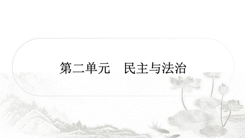 中考道德与法治复习九年级上册2第二单元民主与法治课件01