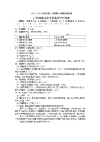 吉林省长春市农安县2022-2023学年八年级下学期期末考试道德与法治试题（图片版含答案）