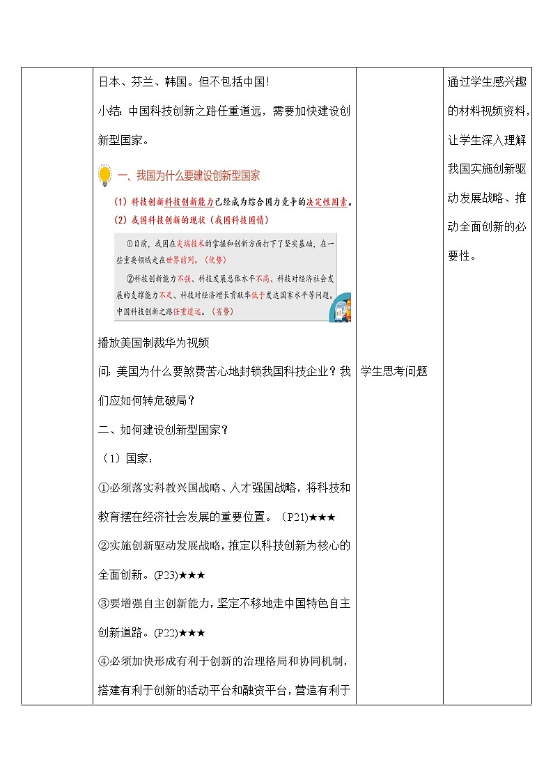 人教部编版道德与法治九年级上册2.2《 创新永无止境》(教学设计)03