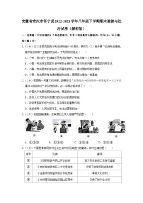 安徽省安慶市懷寧縣2022-2023學(xué)年八年級(jí)下學(xué)期期末教學(xué)質(zhì)量監(jiān)測(cè)道德與法治試題(含答案)