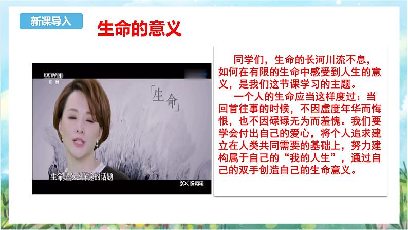 人教部编版道德与法治七年级上册10.1《感受生命的意义》课件+教案02