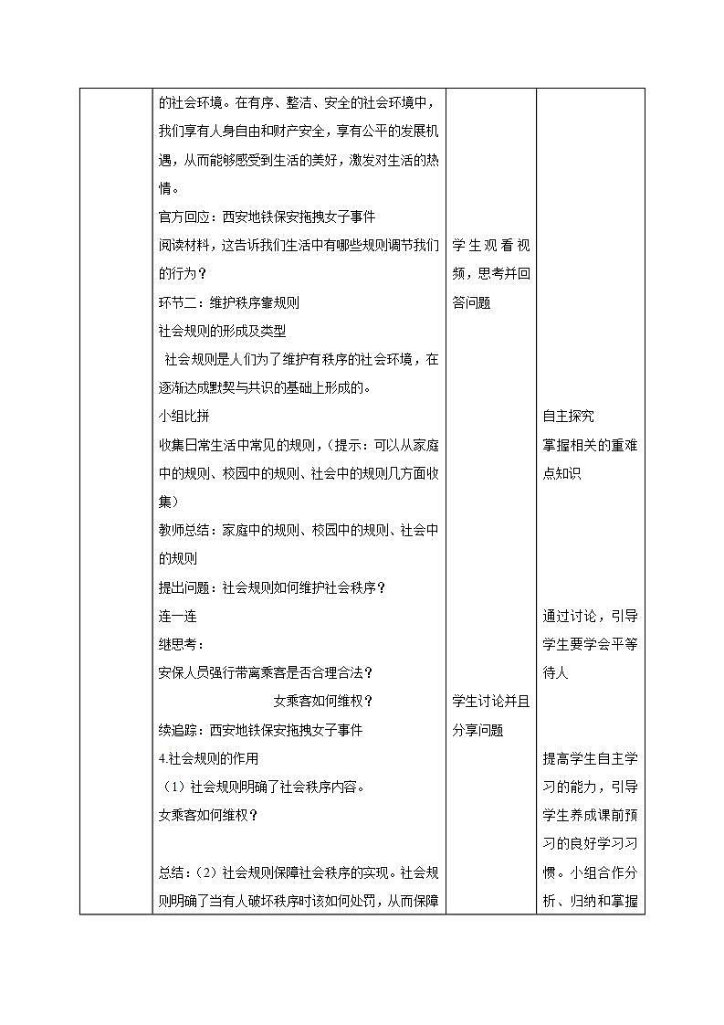 人教部编版八年级道德与法治上册 3.1《维护秩序》 课件+同步教案+视频资料03