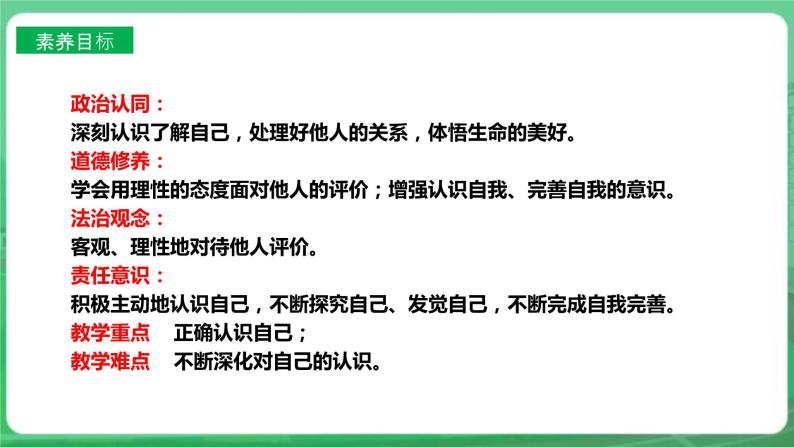 【核心素养】人教部编版道法七上 7.3.1《认识自己》课件+教案+学案+练习+素材03