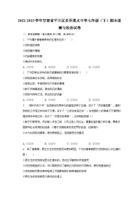 甘肃省平川区2022-2023学年七年级下学期期末道德与法治试卷（含答案）
