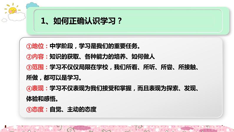 部编版道德与法治七年级上册 第二课 学习新天地 复习课件第6页