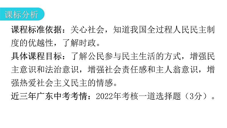 人教版道德与法治九年级上册第二单元第三课第二课时参与民主生活教学课件第3页