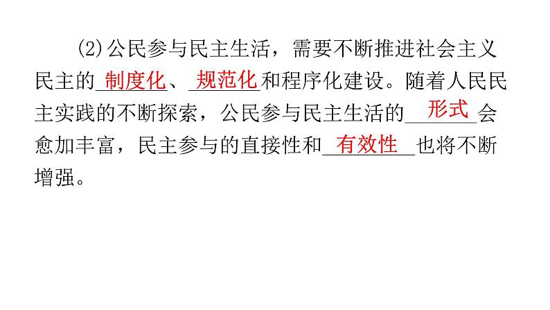 人教版道德与法治九年级上册第二单元第三课第二课时参与民主生活教学课件第6页