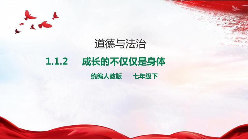 1.1.2《成长的不仅仅是身体》课件第1页