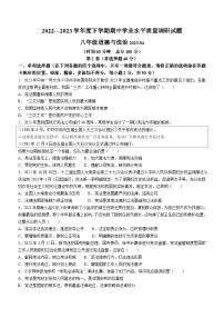 山东省临沂市临沂经济技术开发区2022-2023学年八年级下学期期中道德与法治试题(无答案)