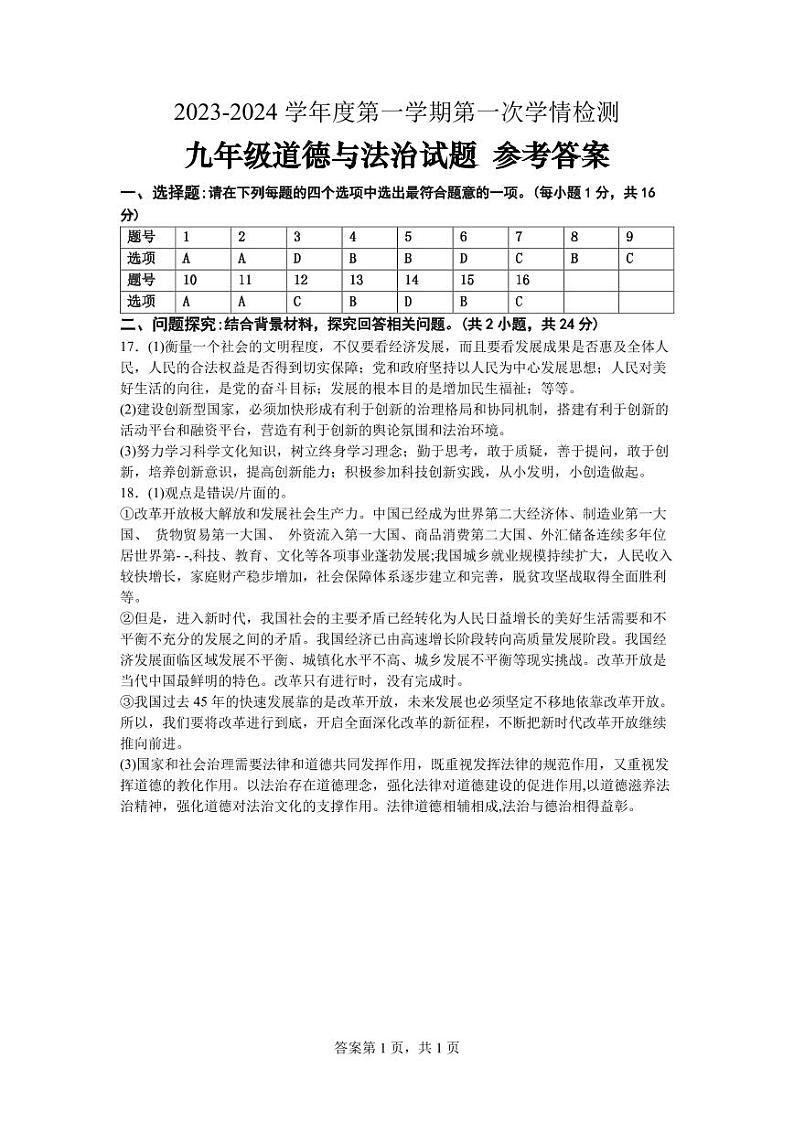 答案第1页