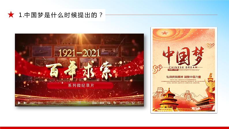 2.1 几代中国人的美好夙愿(同步课件) 《习近平新时代中国特色社会主义思想》初中读本第6页