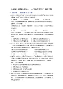 人教部编版九年级上册第一单元 富强与创新第一课 踏上强国之路坚持改革开放精品一课一练