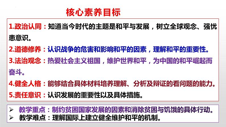 2.1 推动和平与发展 ( 课件) 2023-2024学年九年级道德与法治下册 (部编版)第3页