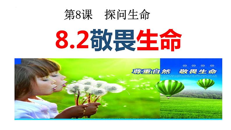 8.2+敬畏生命+课件-2023-2024学年统编版道德与法治七年级上册 (4) - 副本第1页