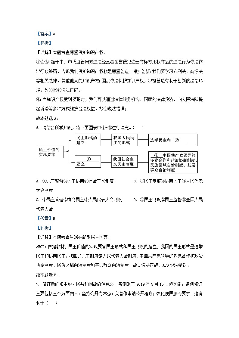 2023-2024学年天津市河西区九年级上学期道德与法治期末试题及答案第3页