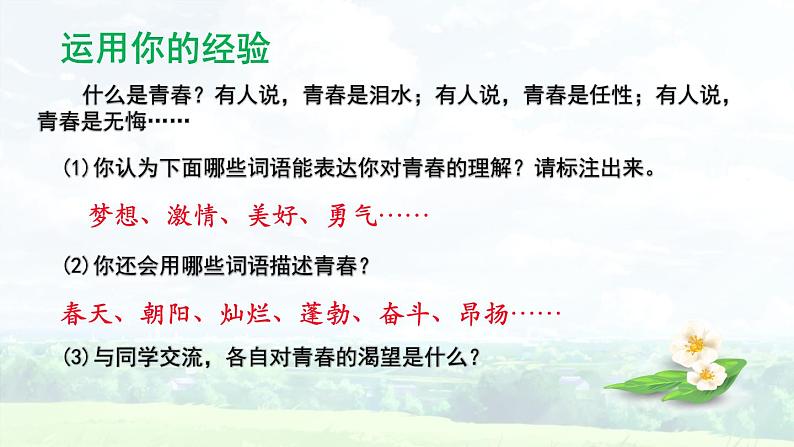 3.1 青春飞扬 课件-2023-2024学年统编版道德与法治七年级下册第4页