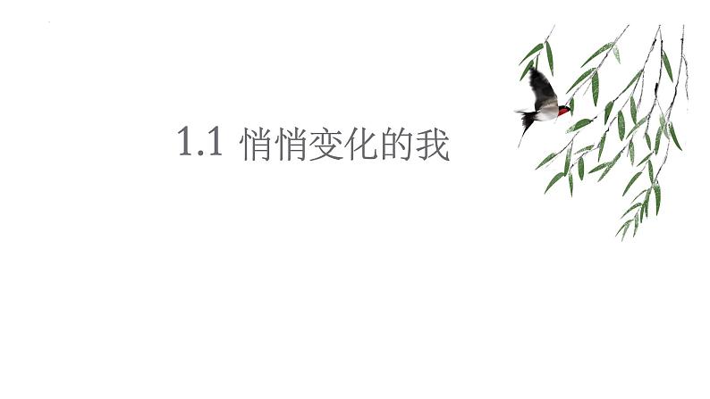1.1+悄悄变化的我++课件-2023-2024学年统编版道德与法治七年级下册第1页