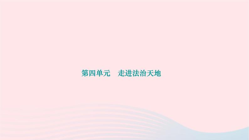 2024七年级道德与法治下册第四单元走进法治天地期末专题复习作业课件新人教版01