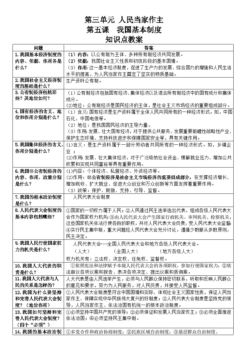 统编版八年级下册道法第三单元综合教案01