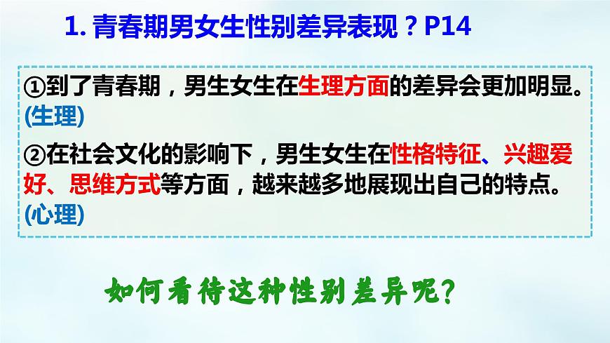 2.1 男生女生 課件 2023-2024學(xué)年七年級道德與法治下冊 (統(tǒng)編版)第7頁