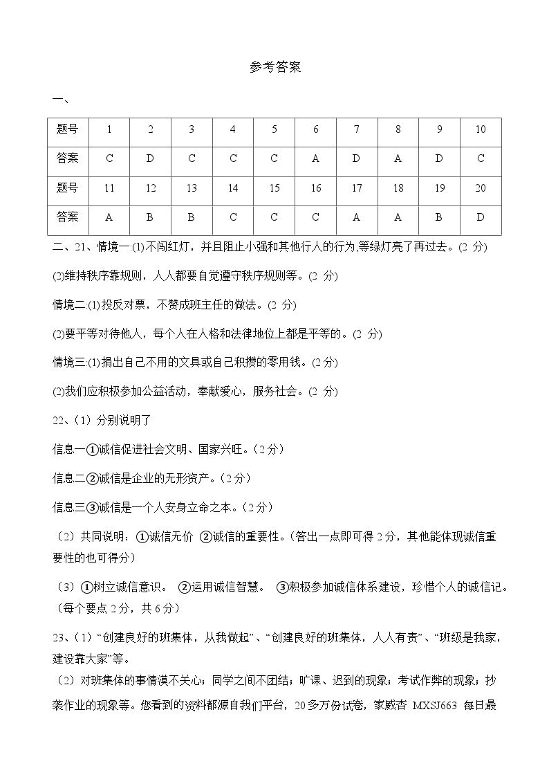 17，黑龙江省绥化市安达市吉星岗镇第一中学 2023-2024学年八年级下学期开学道德与法治试题