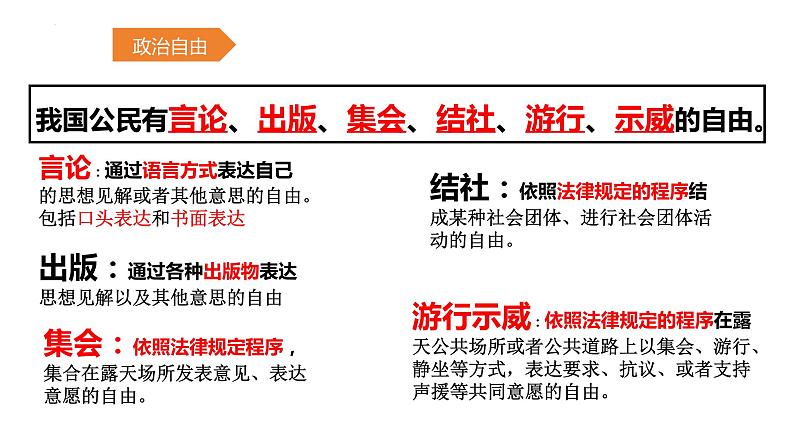 3.1+公民基本权利+课件-2023-2024学年统编版道德与法治八年级下册第8页