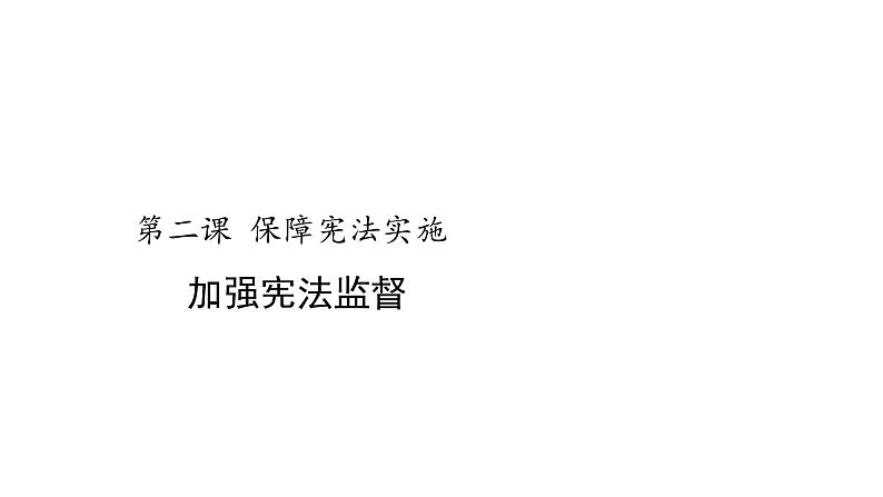加强宪法监督 PPT第1页