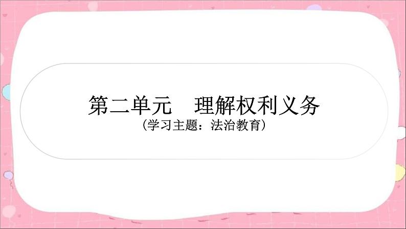 2024年中考道德与法治一轮复习课件(甘肃专用)八年级下册第二单元 理解权利义务第1页