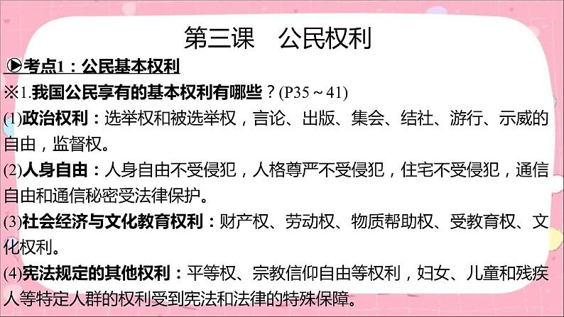 2024年中考道德与法治一轮复习课件(甘肃专用)八年级下册第二单元 理解权利义务第6页