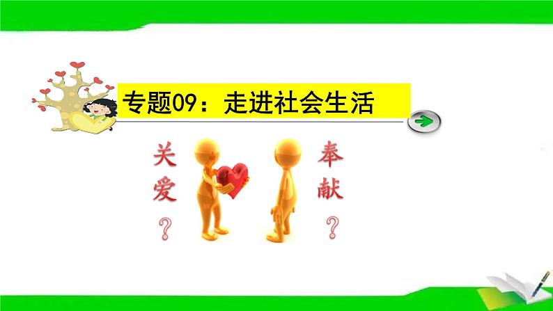 中考道德与法治一轮复习单元复习过关练课件专题09:走进社会生活(含答案)01