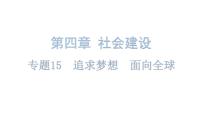 中考道德與法治復(fù)習(xí)第四章社會建設(shè)專題一5追求夢想面向全球課件