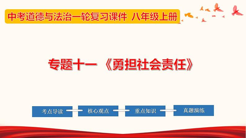 中考道德与法治一轮夯实基础精品课件专题11 勇担社会责任(含答案)第1页