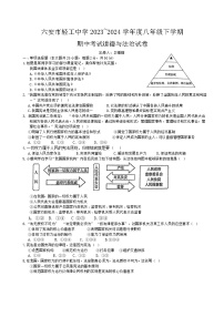 安徽省六安市轻工中学+2023-2024学年八年级下学期期中道德与法治试卷