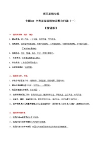 专题07  中考易混易错知识整合归类一（背诵版）-备战2024年中考道德与法治考试易错题（全国通用）