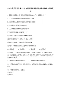人教部编版八年级下册公平正义的价值课时作业
